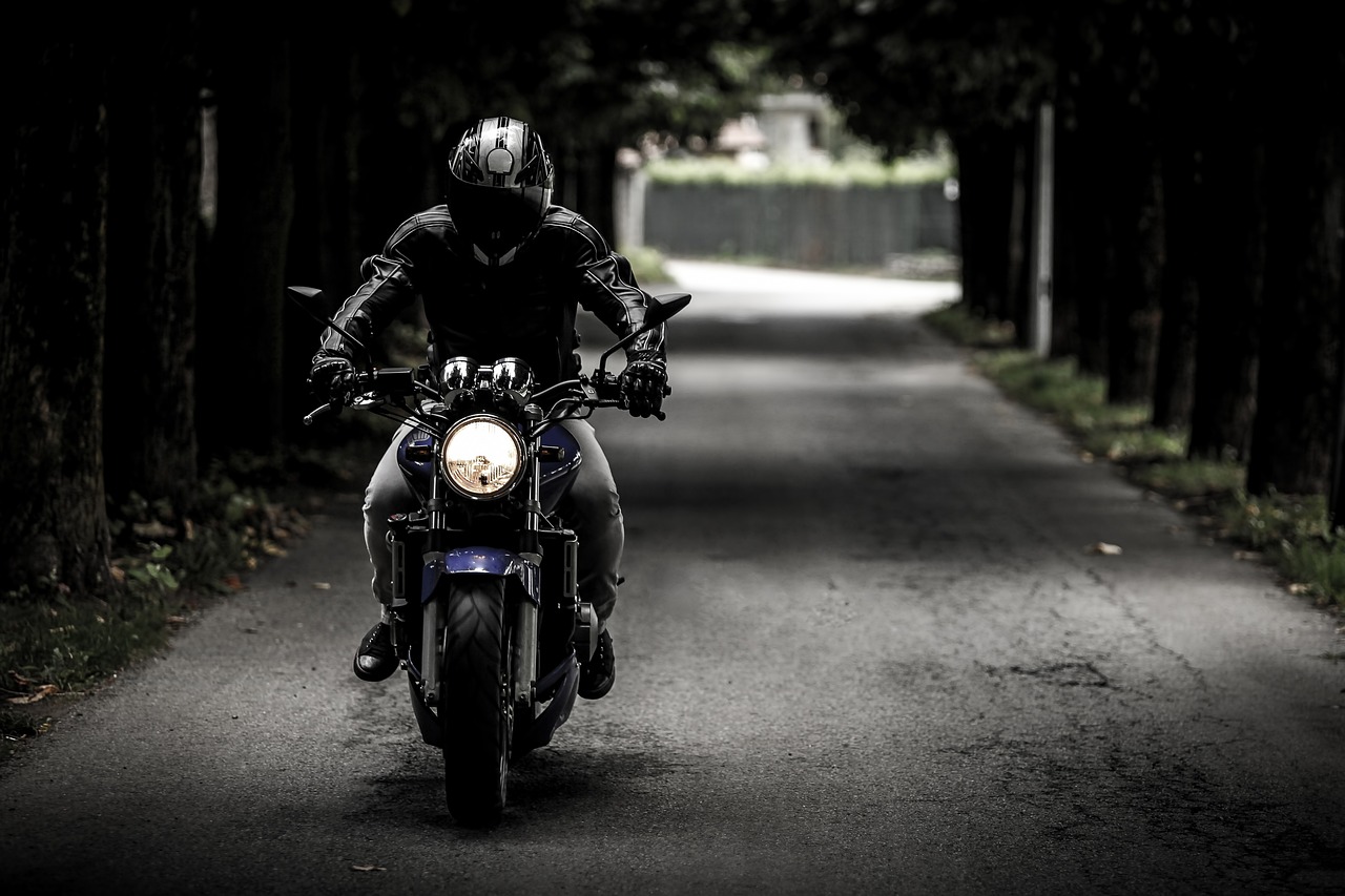 Man on motorcycle