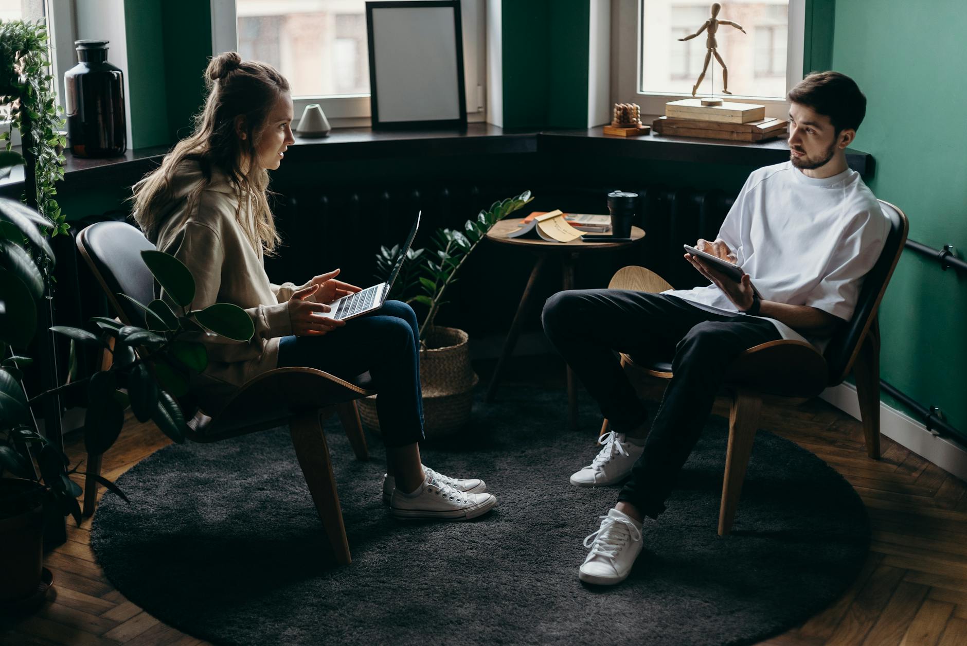 Man and Woman Talking